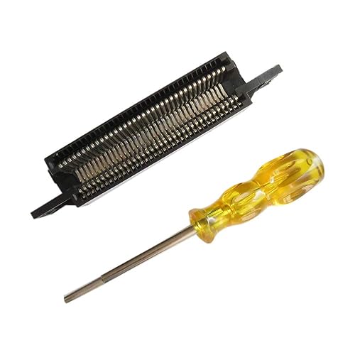 Gxcdizx 72 Pin Replacement Connector Cartridge Slot and 3.8mm Screwdriver Bit Open Tool for Nintendo NES 8 Bit System