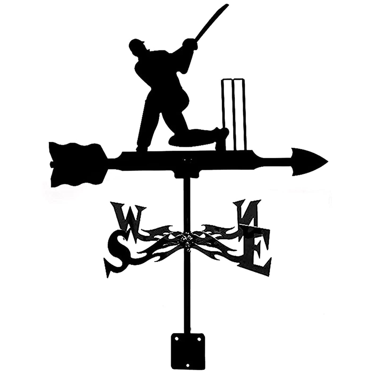 WIQUYBML Weather Vane Vintage Stainless Metal Weathervane Wind Direction Indicator for Outdoor Garden Roof Paddock Decoration