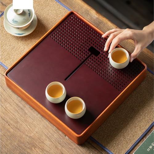 Plateau à thé de stockage et évacuation d'eau pour table basse conviviale