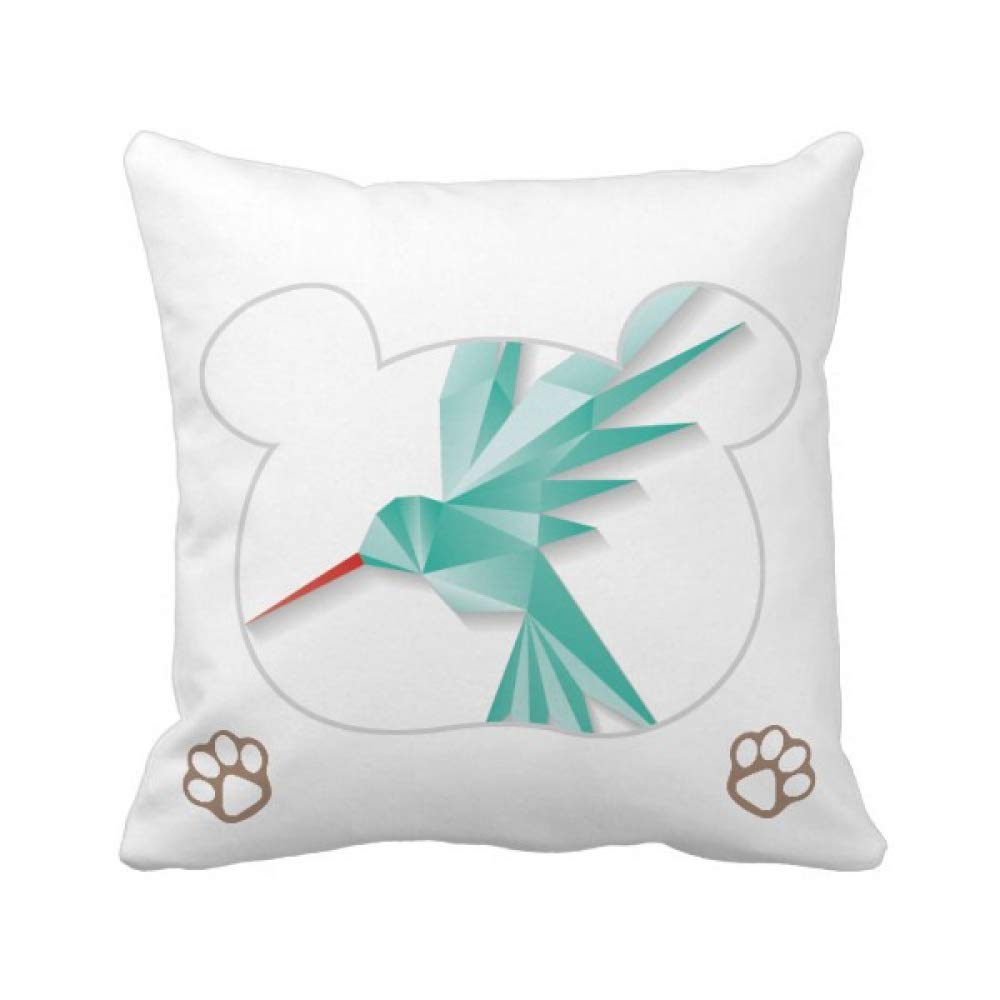 Housse de coussin origami 45x45 cm géométrique motif abstrait