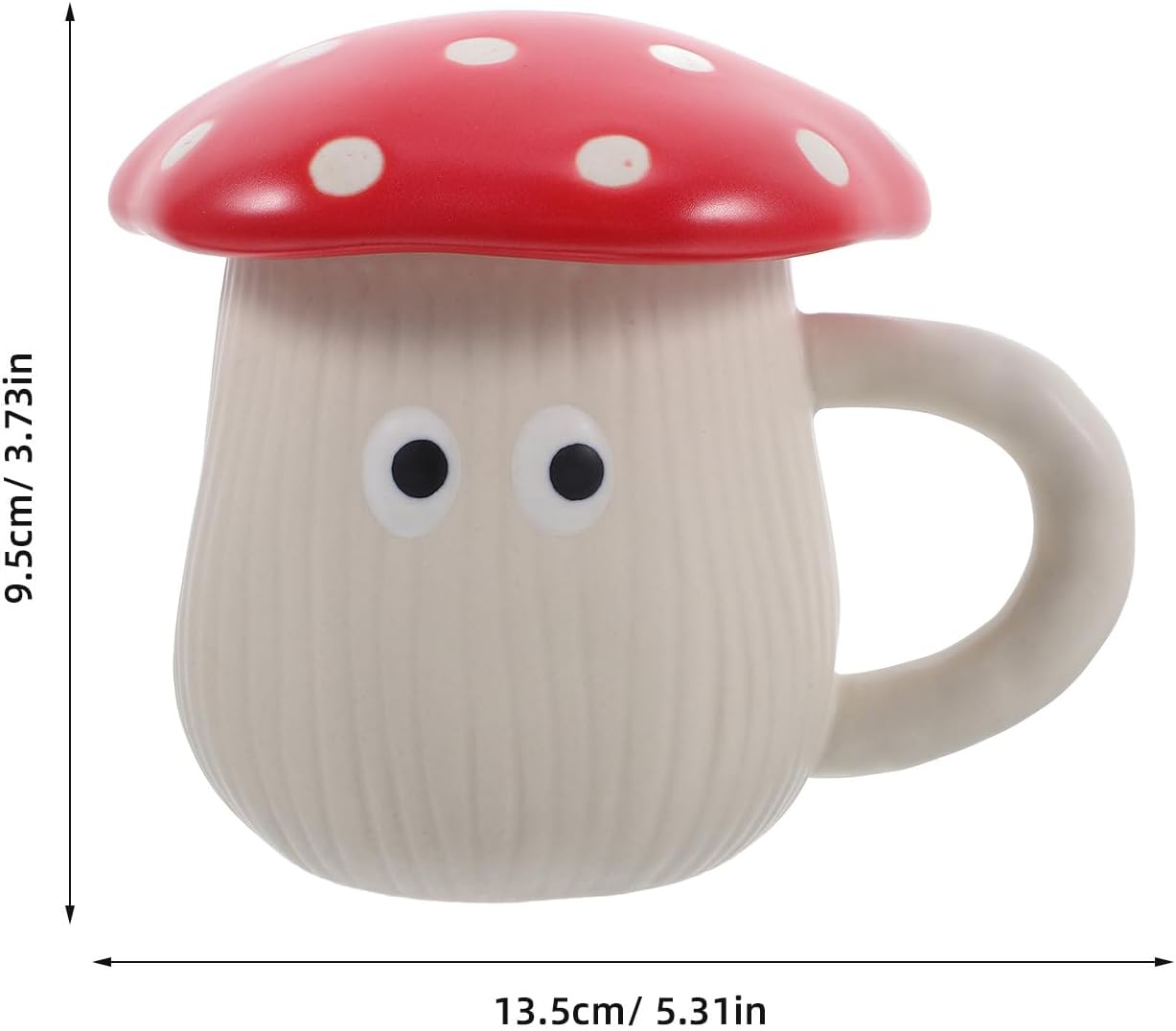 Alipis Mushroom Coffee Cup with Lid Ceramic Tea Mug Unique Mushroom-shaped Coffee Mug Household Drinkware for Office and Home Use