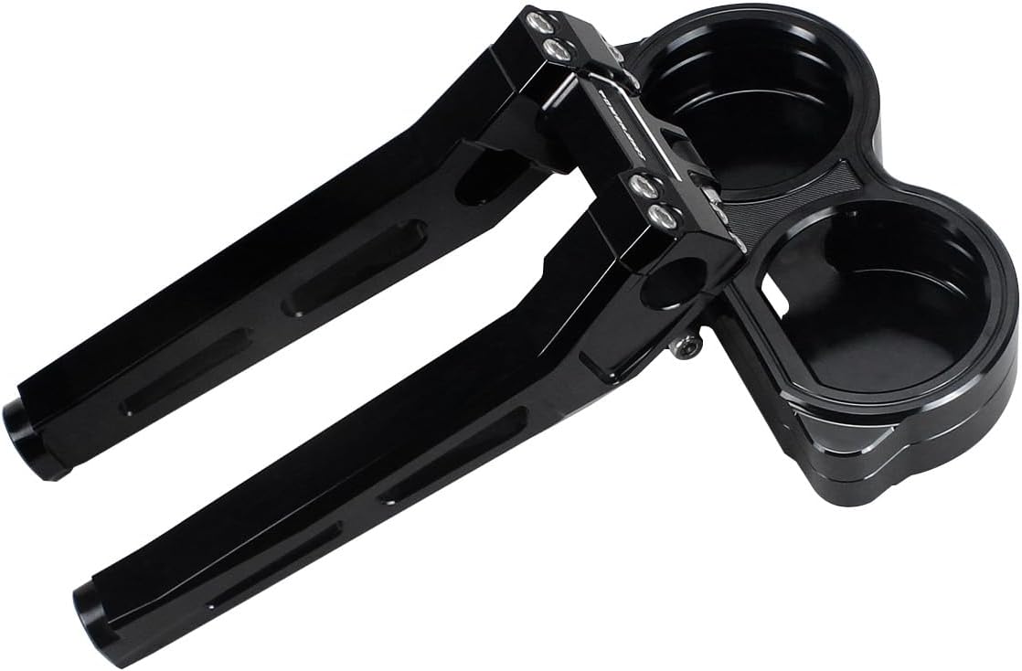 POWER JAMES Black 10.0" Tall Handlebar Risers with Dual Instrument Module Bracket with 1.0" Clamping Area Fits Harley Davidson 2015-24 Road Glide FLTR FLTRSE