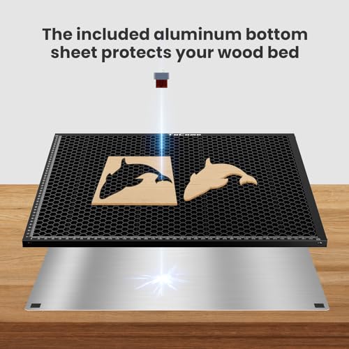 ToCome Cama de corte a laser de favo de mel de aço 400 x 400 mm 40,6 x 40,6 cm Cama de corte a laser