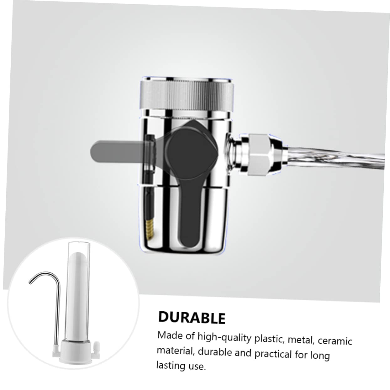 SHINEOFI 1 Set Acqua da Rubinetto Compatto Depuratore Acqua con Adattatori per Rubinetti Filtrazione Pratico e Facile da Installare Incluso per Uso