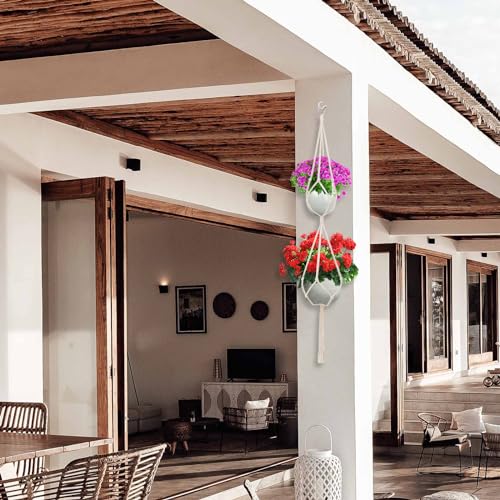 Double Plante Hangar Macrame pour Protéger vos Pots des Animaux