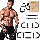 【新昇級版モデル 】筋トレ アームバー エキスパンダー 大胸筋トレーニング器具 握力 リスト アームレスリング器具 筋トレグッズ 腕強化 上半身の筋トレ器具 大胸筋 調節可能バネフィットネス 腹筋 上腕二頭筋 広背筋 筋トレ 27-68kg調整可能 上級者向け