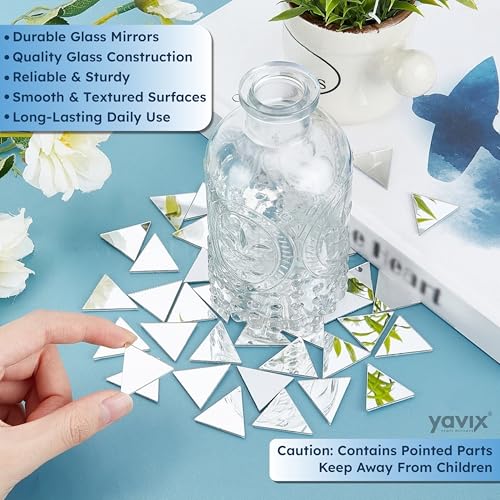 Brinda ventures YAVIX 12 Variety Mirrors Shapes for Crafts | Perfect for Lippan, Fabric, Mandala Art, Jewelry Making | 660 Medium and 1260 Small Shapes Mirrors, Total 1920 Pieces (Combo of 12) (Image - 4)