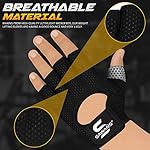 SAWANS Workout Gloves for Men and Women Weight Lifting Gloves Gym Fitness Exercise Cycling Pull ups Microfiber Lightweight Breathable Non-Slip Silicone Padded Palm Grip Protection - Image 3