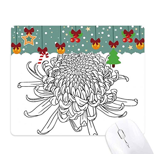 Tapis de souris en jeu chrysanthème silhouette fleur tapis de bureau