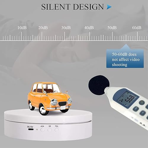 Miniatura 12 de Soporte de exhibición giratorio motorizado, soporte de exhibición electrónico de 360 grados, carga de 5.9 pulgadas/23 libras para productos