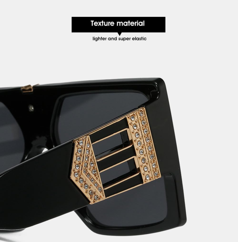 MUTYNE Fashion Oversized Square Sunglasses Men Women Decoration Sun Glasses Classic Luxury Flat Top Eyewear
