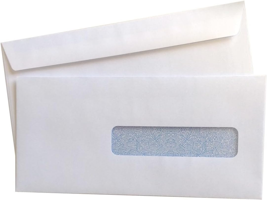 G-38 Self-Seal Window Envelopes for CMS 1500 Health Insurance Claim Form, White No. 10-1/2 (4-1/8 x 9-1/2), with Security Tint - 5 Boxes of 500/2500 Envelopes