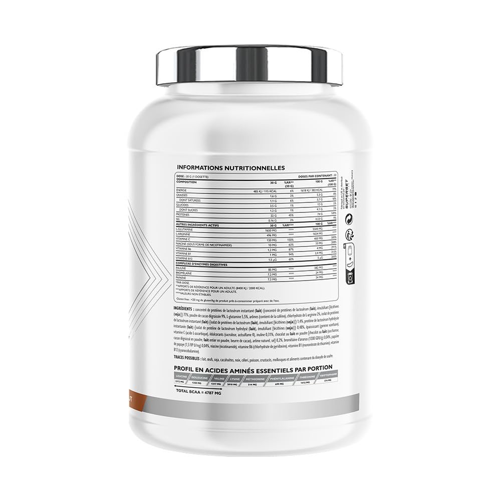 Programa de aumento muscular en seco confirmado - 100% Whey Proteine Advanced 2kg Choco Nut - No Pump Xtreme - Créa Max