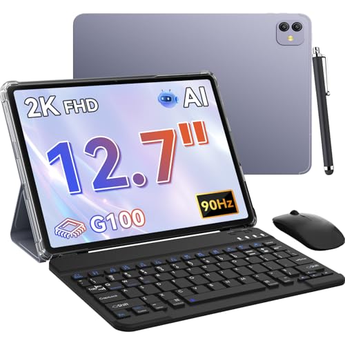 Blackview Link8 Tablet 13 Zoll mit Tastatur,36GB RAM+256GB ROM Gaming Tablets,Gemini AI Octa Core G100 Android 15 Tablet,8400mAh 16MP+13MP 90Hz 2K FHD Display/Widevine L1/5G WiFi/Face ID/Maus/Stift