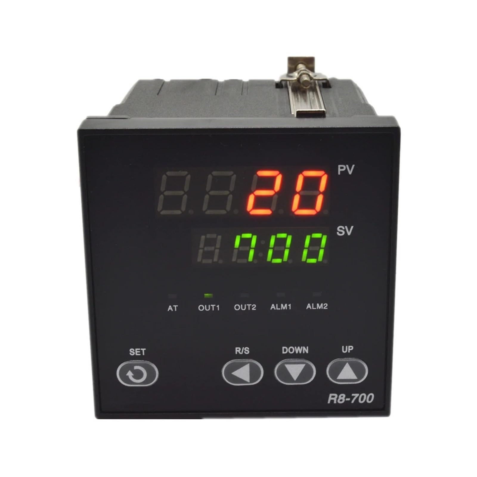 regolatore Temperatura pid 72x72mm TC/RTD KEJ PT100 Ingresso R8-700 LED Digitale PID Regolatore di Temperatura Uscita SSR Relè AC 110/220V Termostato (Color : Output SSR 1 Alarm)