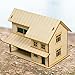 TTETTZ 1:64 Scale Miniature Wooden House Architecture Scene DIY Building for Birthday Gift, Style A