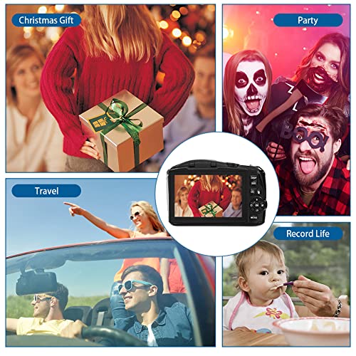 Keculbo Digitalkamera Vlogging-Kamera HD 2.7K 48MP Fotoapparat Digitalkamera Wiederaufladbare Kompaktkamera für… – Bild 8