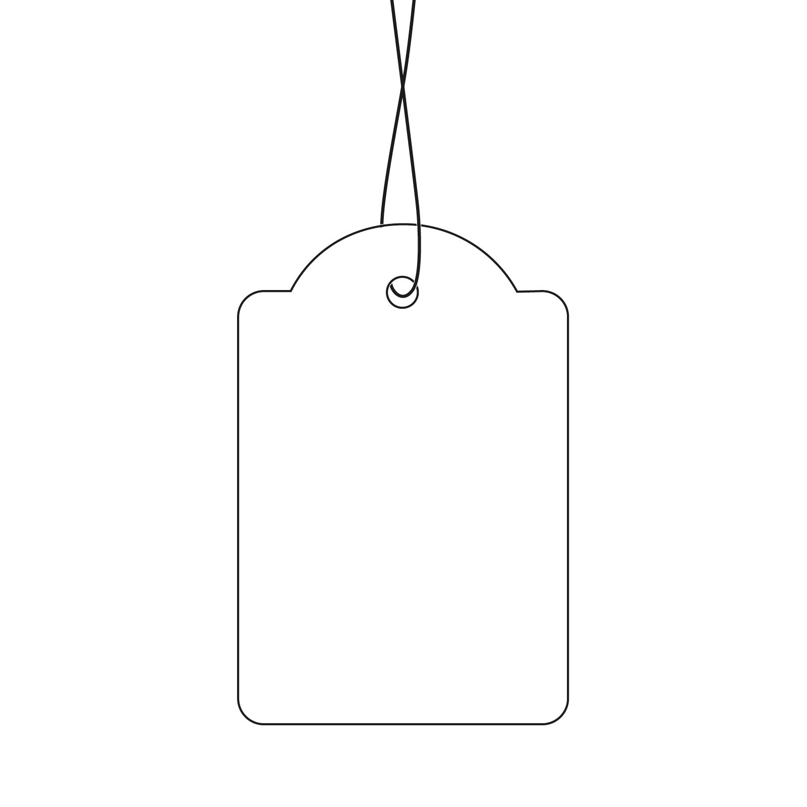 HERMA 6948 Etykiety wiszące z białą nicią (32 x 50 mm, duże, długość nici ok. 8 cm) Tabliczki z kartonu do opisania, 1000 etykiet cenowych, białe