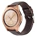 Produktbild iBazal 20mm Armband Leder Uhrenarmband Armbänder Lederarmband Ersatz für Samsung Galaxy Watch 42mm/Active 40mm/Huawei 2/Gear S2 Classic/Sport/Ticwatch 2/E/Vivoactive 3/Vivomove HR(Ohne Uhren) - Kaffee