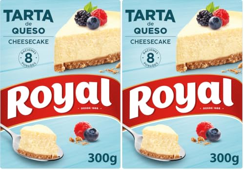 Royal Cheesecake Tarta de Queso con Cobertura de Fresa, sin Horno 8 Raciones, 325g (Paquete de 2)