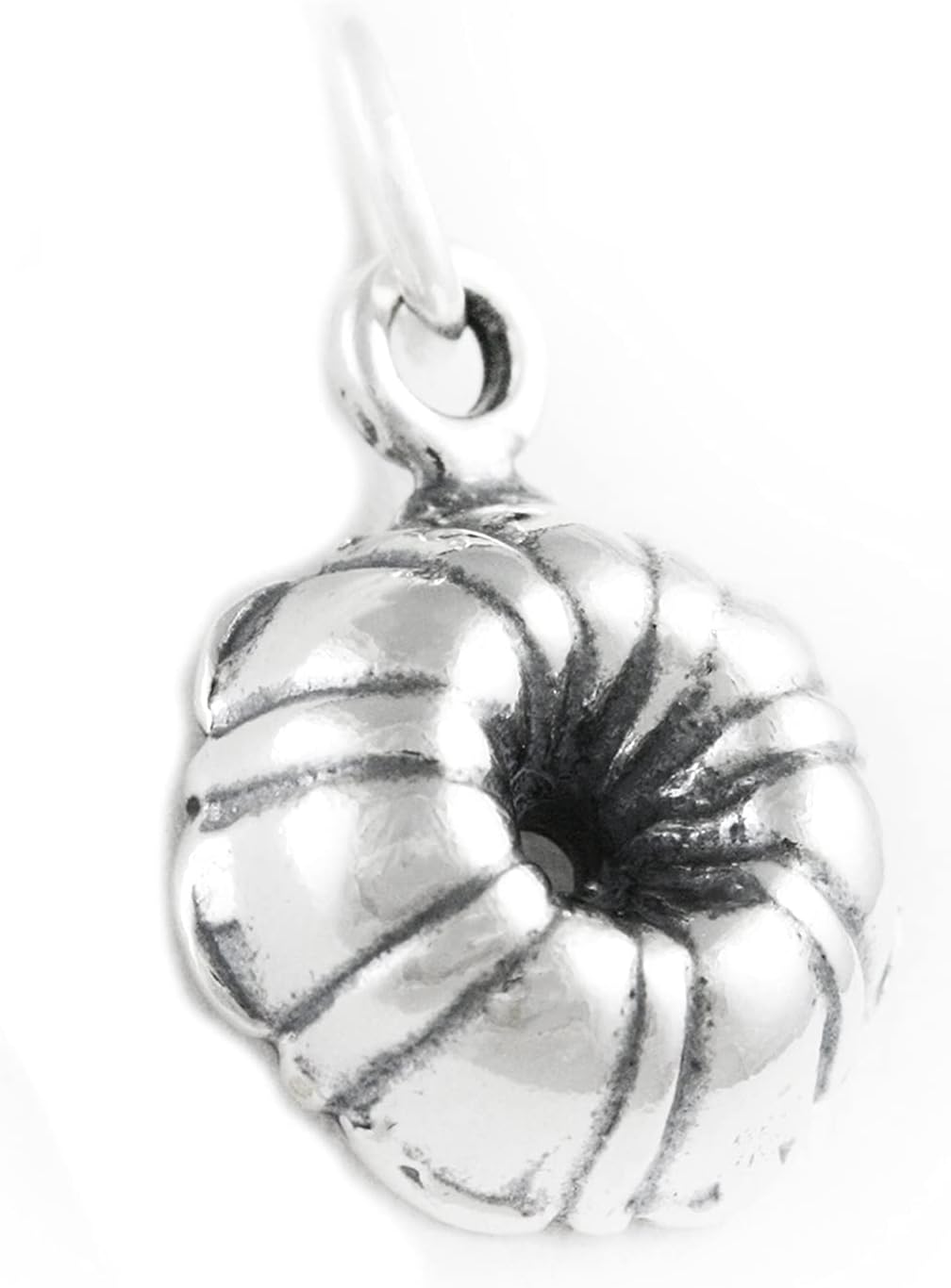 Bundt Cake Pan Mold 3D 925 Solid Sterling Silver Charm Pendant Bracelet Jewelry Making Supply