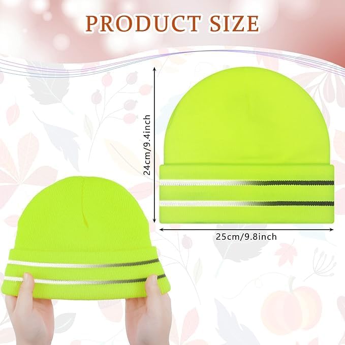 Gelante High Visibility Reflective Safety Knit Beanie for Men & Women – Warm Winter Headwear for Outdoor Activities. - Image 2