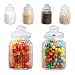 Produktbild Relaxdays Vorratsgläser 6er Set, 1000 ml, Deckel, für Lebensmittel in Küche, Hochzeit Candy Bar Zubehör, luftdicht, klar