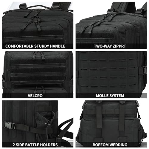 Image of Military Tactical Backpack 45L /25L 3 Day Assault Pack Molle Daypack Hiking Backpack for Men and Women