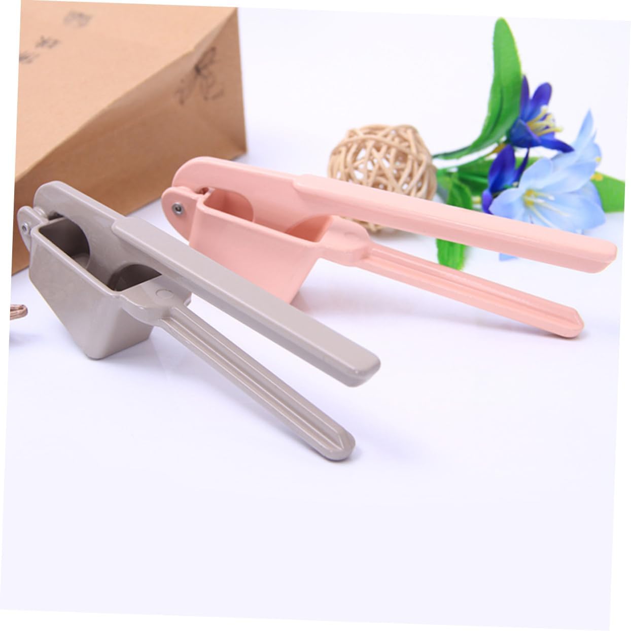 Cabilock 3pcs Garlic Presser Garlic Mincer Slicer Press Alternative Easy Peel Mincer