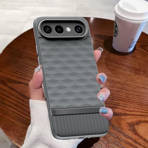 Image of Pikkme Back Cover for Vivo X300 FE 5G Camera Protection 3D Hexa Cube Design Silicone Protective Bumper Case (Grey)