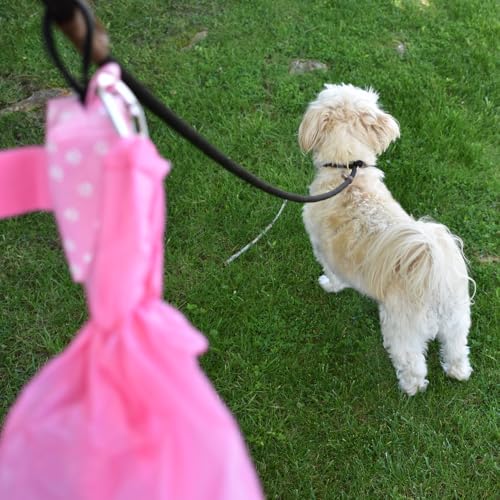 Image of Large Dog Waste Bags on a Roll with Easy Tie Handles, Extra Thick and Strong Dog Poop Bags, 288 Count, Black /Unscented, 5.5 x 5.5 x 17 Inches