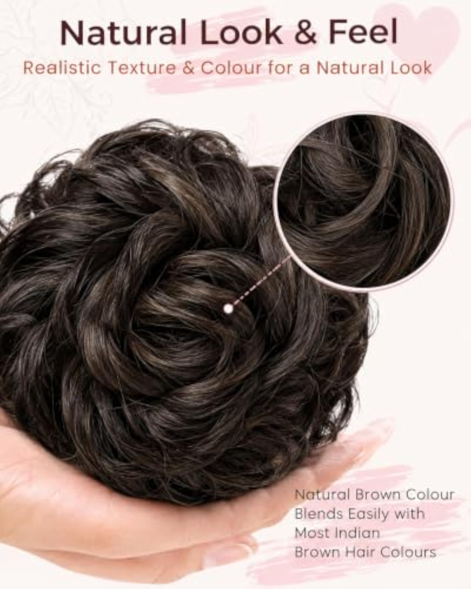 Stylish Juda Hair Buns for Women, Messy Bun Extensions