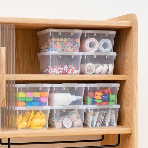 Image of Citylife 20Packs 1.3Qt Small Storage Bins with Lids,Stackable Clear | Plastic Containers for Beads, Buttons, Sewing Supplies, Office Supplies