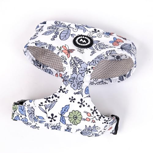 Angie and Allie Organic Cotton Dog Harness,No Pull Pet Harness with Leash D-Ring,Adjustable Soft Padded Dog Vest,Comfortable,Sustainable,Breathable and Stylish for Your Canine Companion