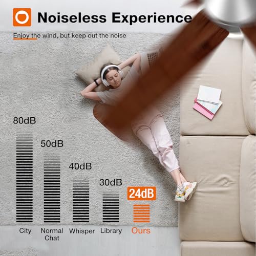 Image of addlon Ceiling Fans with Lights, 42 Inch Low Profile Ceiling Fan with Light and Remote Control, Flush Mount, Reversible, 3CCT, Dimmable, Quiet, Silver Small Ceiling Fan for Bedroom Indoor /Outdoor Use