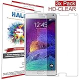 Halo Screen Protector Film High Definition (HD) Clear (Invisible) for Samsung Galaxy Note 4 - Lifetime Replacement Warranty
