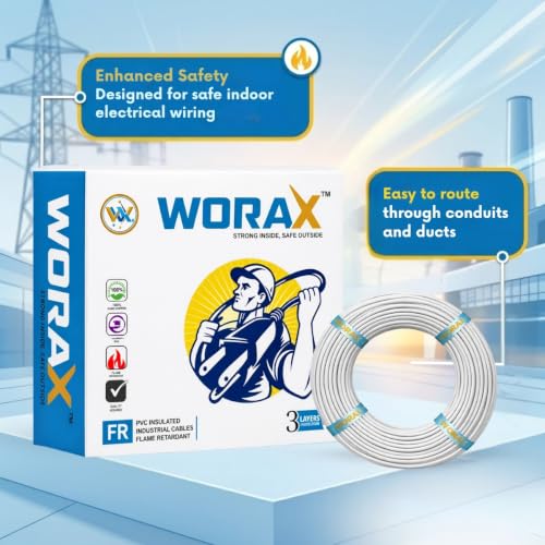 Image of WORAX 0.75 sqmm 91 Metre CCA Copper Multi Strand Gauge 10 No. (White)