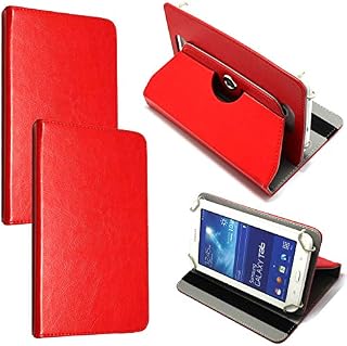 8 inch Tablet Case Cover - Universal Leather Stand Case Folio Cover Magic Leather 360° Rotating Case Fits for ALL 8.0" Inch Tablets (Red)