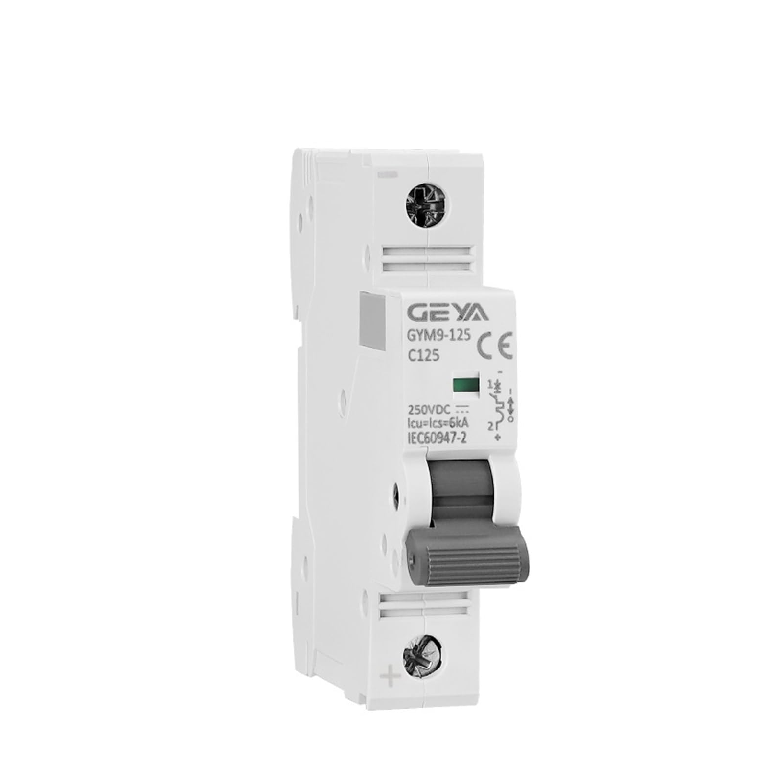 Disyuntor solar CC de riel DIN 100A para protección de paneles y baterías 250V