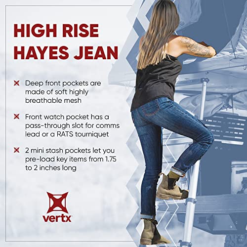 Vertx Hayes Womens Tactical Jeans, High Rise Stretch, Slim-Straight Fit Outdoor Work Pants for CCW4