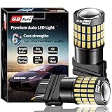 GBAuto WD-02-01 3156/3157/4157 1400 Lumens Super Bright Low Power 3156 3157 3057 4157 LED Bulbs with Projector Replacement for Back Up Reverse Tail Brake Lights,6500K Xenon White, 2 Pack