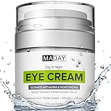 Eye Cream - Reduce Dark Circles, Puffiness and Under Eye Bags - Effective Anti-Wrinkles Treatment - Anti-Aging Eye Gel with Hyaluronic Acid, Gotu Kola Extract, Caffeine - Refreshing Eye serum