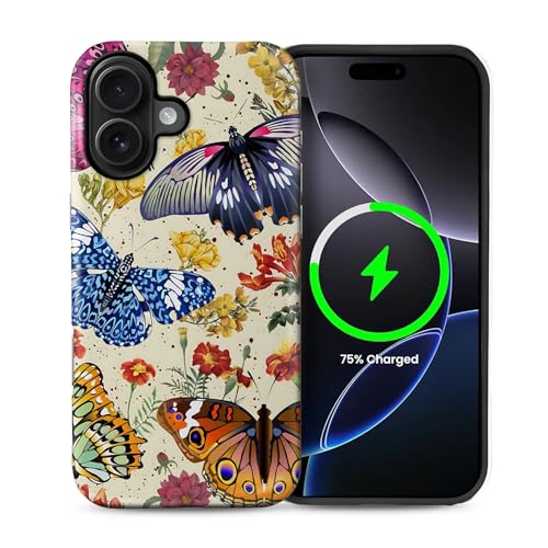 iPhone 16pP[X [MagSafeΉ] }bg\tgVR + n[h PC h~ ϏՌ ی 2-in-1 P[X p - ̉