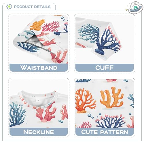 JUNZAN Cute Coral White Kids Girls Sweatshirt Hoodie Long Sleeve