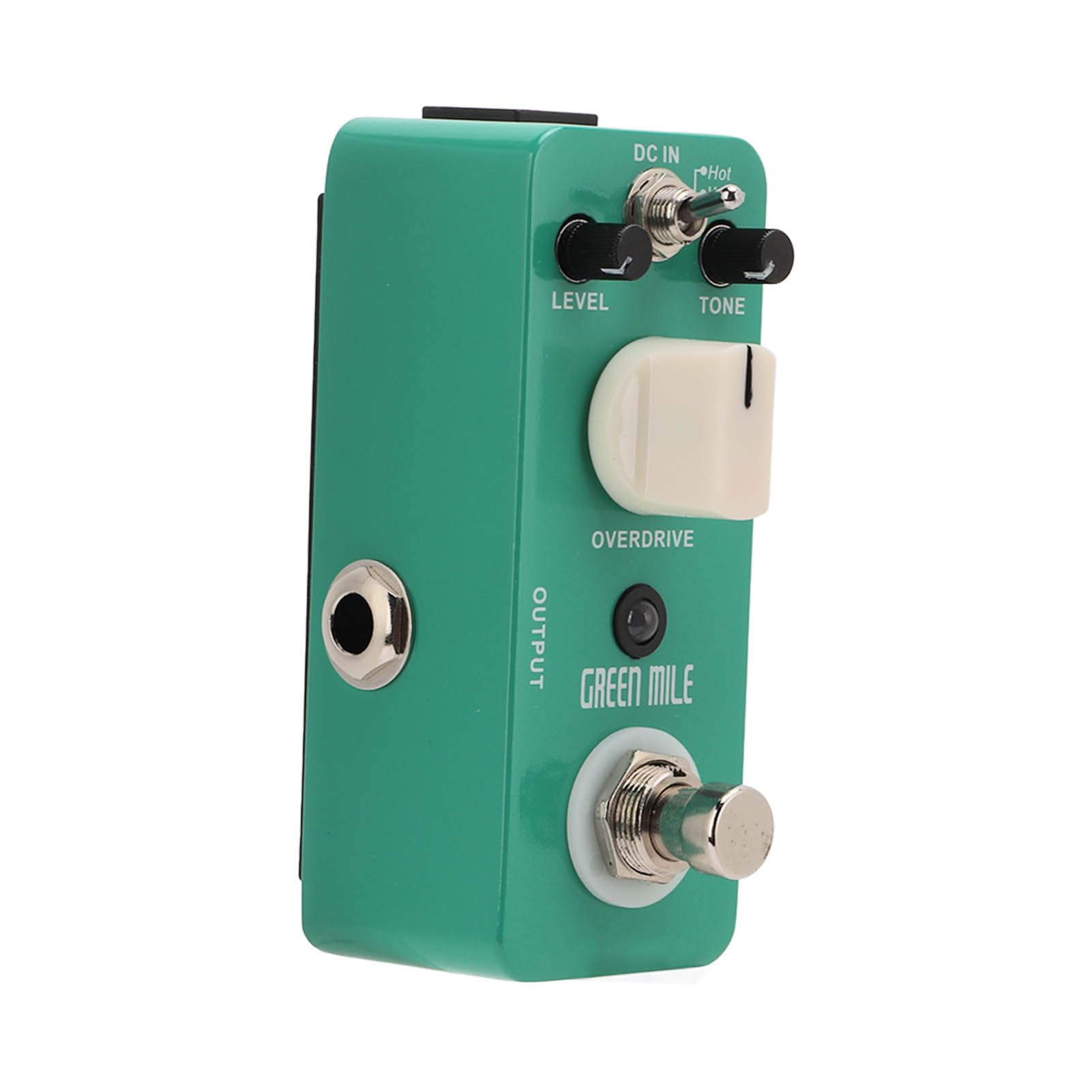 Overdrive Micro Pedal Metal Shell Mini Effetti Chitarra elettrica Effector Warm Hot 2 modalità per chitarristi musicisti Verde