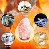 gudong Himalayan Crystal Rock Salt Lamp 16 Colors with Remote Control Prime Quality 100% Original Natural USB Pink Himalayan Salt Lamp,Handcrafted with Wooden Base (4.7 inch 1.5 lbs) - Image 3