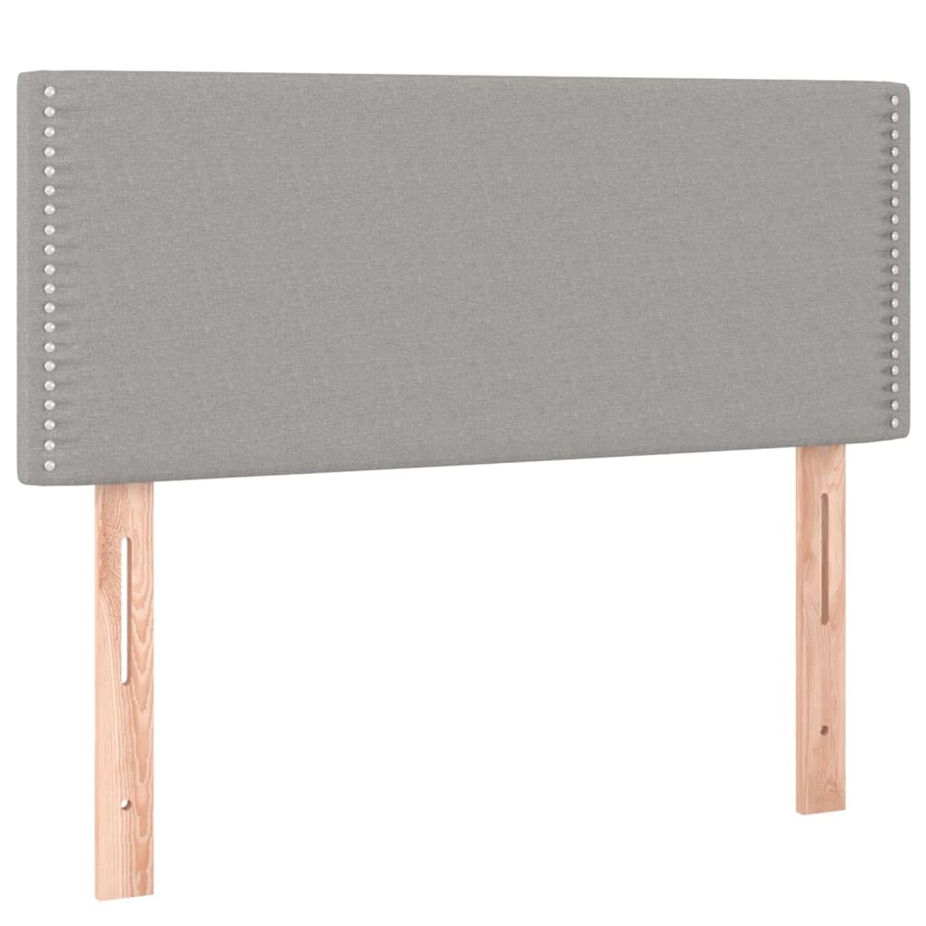 vidaXL Cabecero Tapizado Cama Antimancha Acolchado Protector Cubierto Elástico Prueba Polvo Funda Dormitorio de Tela Gris Claro 90x5x78/88 cm