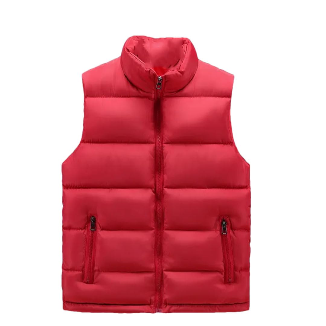 Vogrtcc Chaleco De Plumón Para Hombre Con Cremallera Chaleco Delgado Sin Mangas Chaqueta Con Cuello Alto