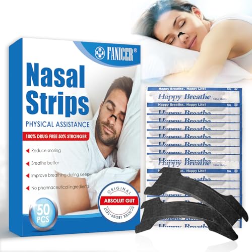 50 Pezzi Cerotti Nasali, Cerotti Nasali Respira Bene, Cerotto per Non Russare, Cerotto Nasale per Non Russare, Nasal Strips Sport, Antirussamento Uomo, Respirare Meglio Dal Naso