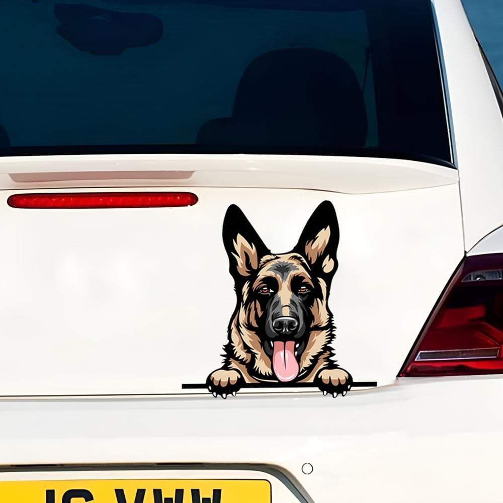 German Shepherd Dog Car Stickers Bumper Stickers 2-Pack Waterproof Stickers for Laptops Bottles Cars Motorcycles Windows Helmets Walls B003 - Image 6